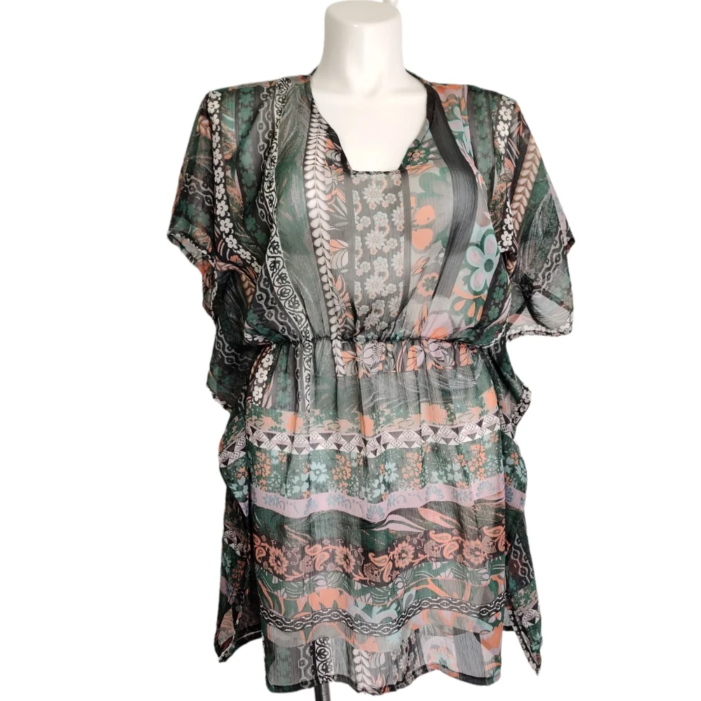 NORDSTROM Azura Sheer Split Sides Coverup EUC sz OSFM